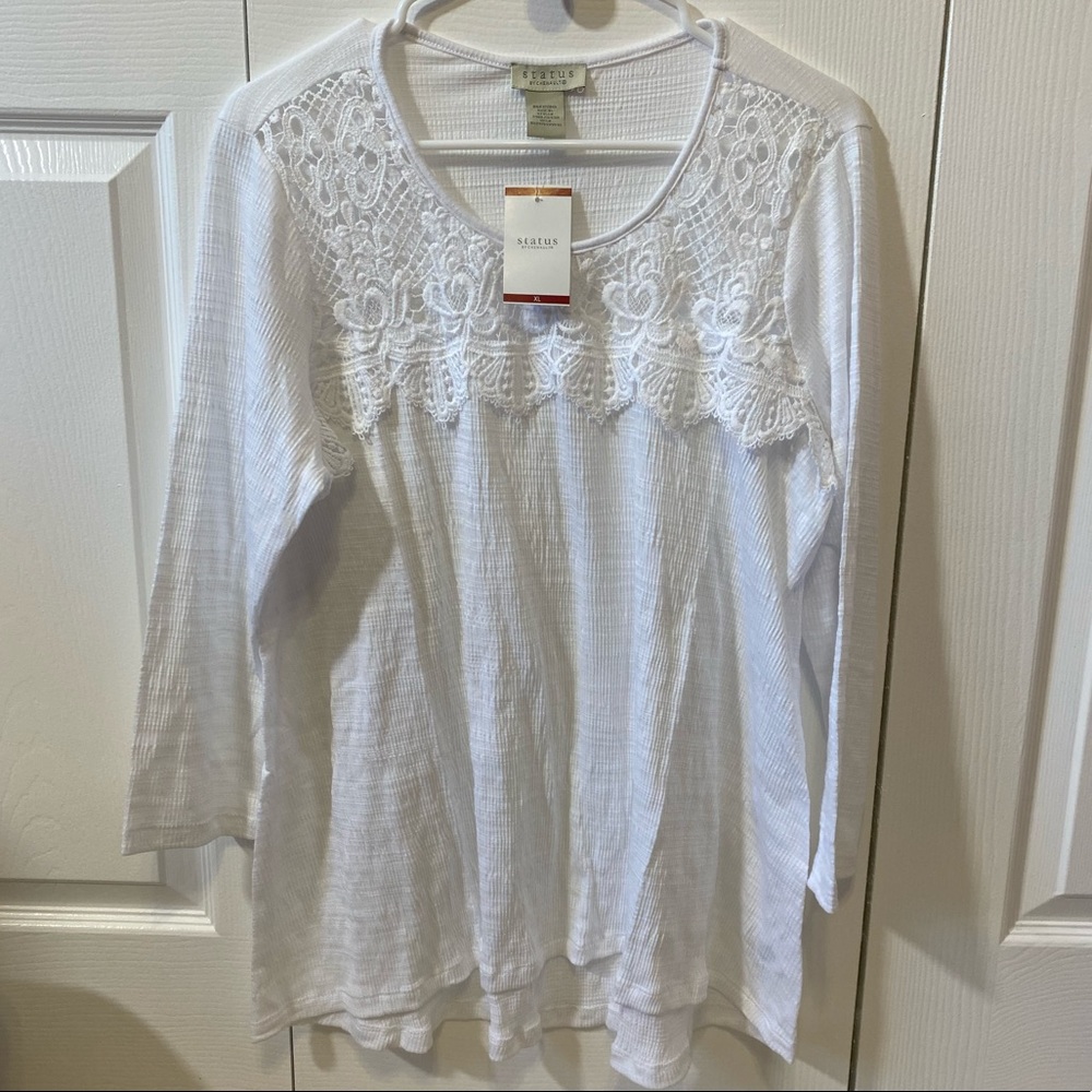 “Status” White blouse